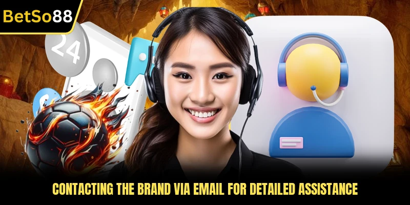Contacting the brand via email for detailed assistance