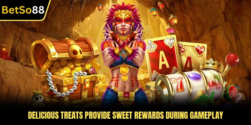 Delicious treats provide sweet rewards during gameplay