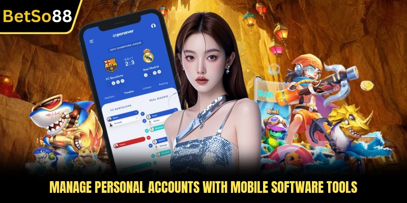 Manage personal accounts with mobile software tools